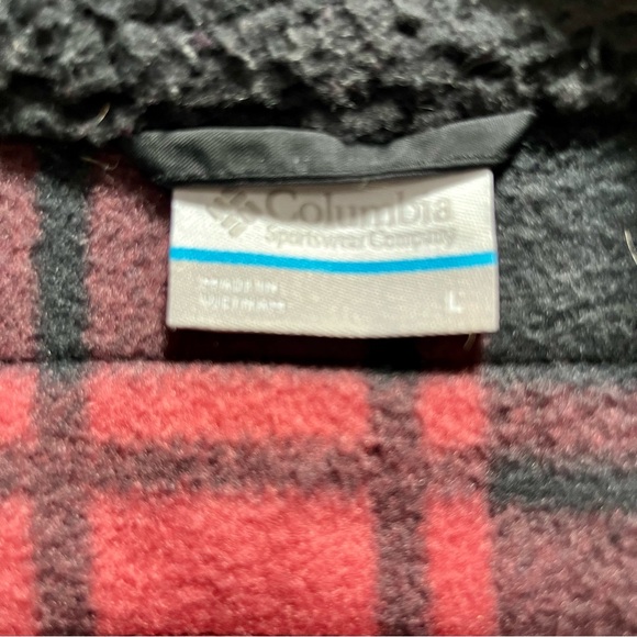 Columbia Sz L Buffalo Plaid Fleece Jacket - Picture 5 of 9